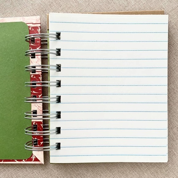 Red and Green Small Handmade Notebook - Picture 2 of 2